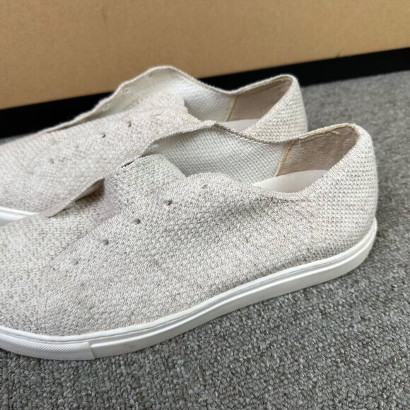 Nisolo Womens Go-to Eco-Knit Sneaker Breathable Lightweight Oatmeal Grey Sz 8.5 - Picture 4 of 6